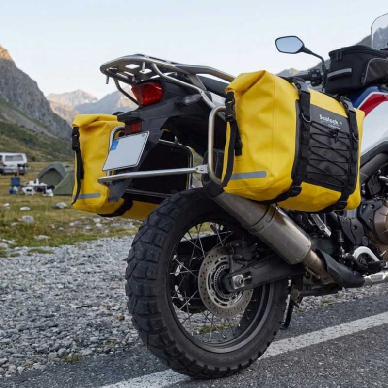 वाटरप्रूफ मोटरसाइकल झोला — वेल्डेड PVC, 40–80L | OEM